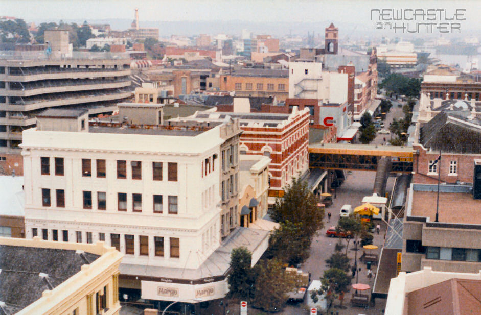 newcastle mall in 1983 viewed west